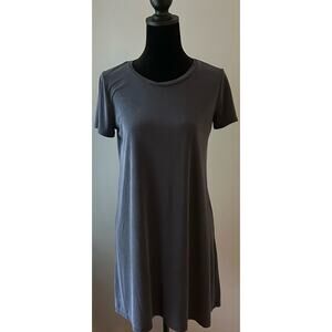 Madewell Womens Size S Blue Sand-washed Jersey Swingy Tee Dress Short Sleeves